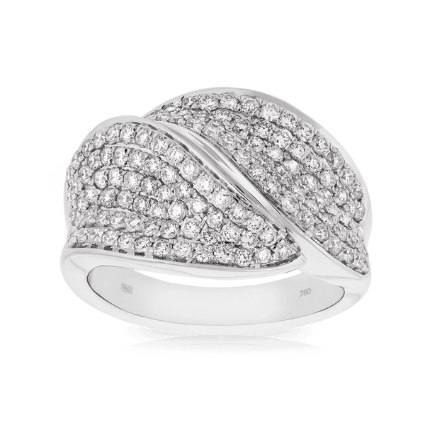 Multistone New York Collection Diamond Dress Ring in 18ct White Gold - Wallace Bishop