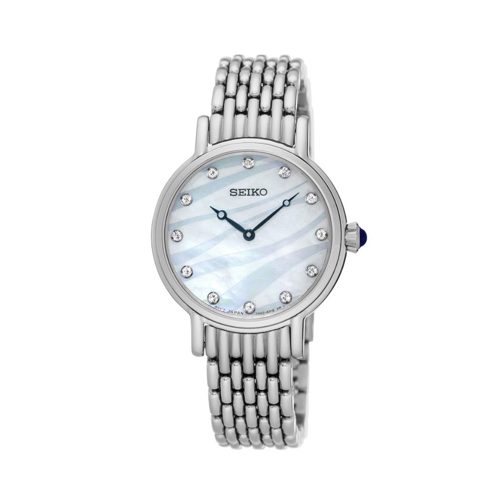 Seiko Swarovski Crystals Women s 29.4mm Stainless Steel Quartz Watch S