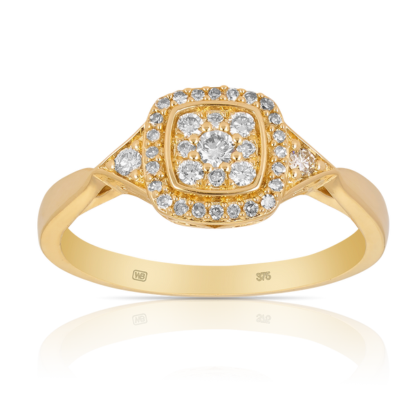 9ct Yellow Gold Diamond Ring TGW 0.252