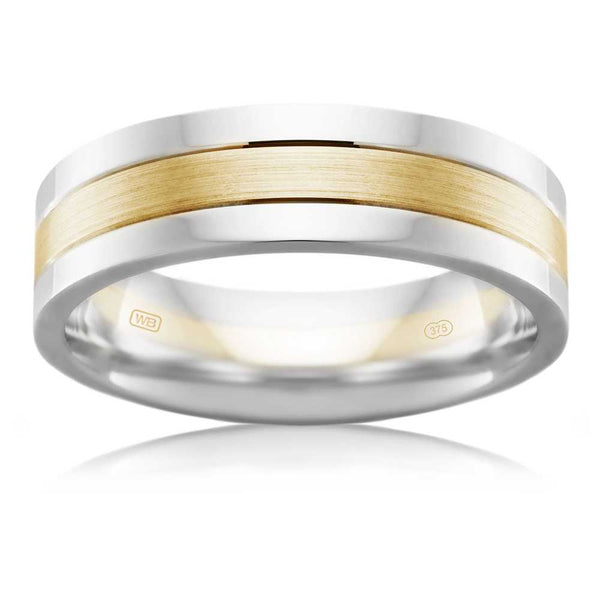 9ct White and Yellow Gold Ring