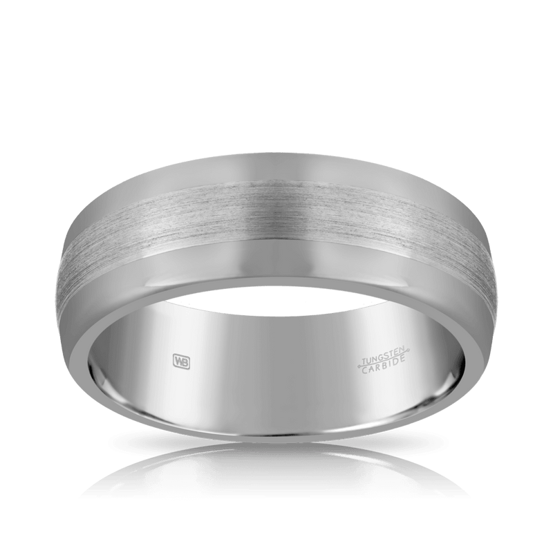 Fancy Men's Wedding Ring in Tungsten