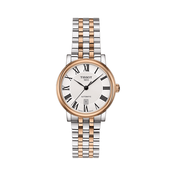 Tissot Women's 30mm Stainless Steel & Rose IP Automatic Watch T122.207.22.033.00 - Wallace Bishop