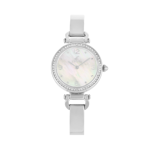 Loyal Women's Stainless Steel Watch Mother-Of-Pearl Dial