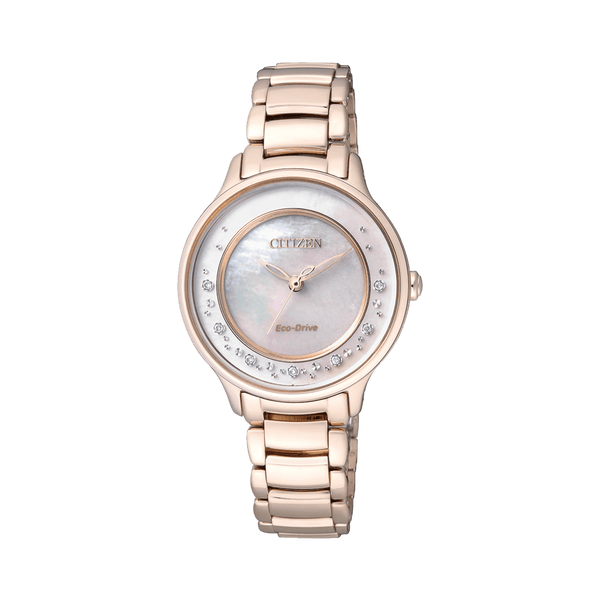 Citizen Rose PVD Solar Dress Watch Mother-Of-Pearl Diamond Dial