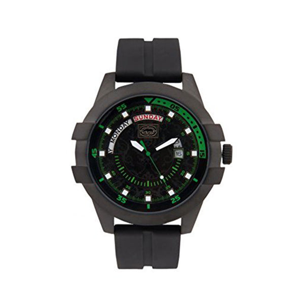 Ecko Men's Black & Steel Quartz Watch E12583G2