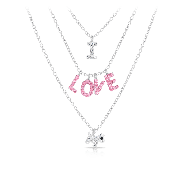 Crystal Necklace Set in Sterling Silver