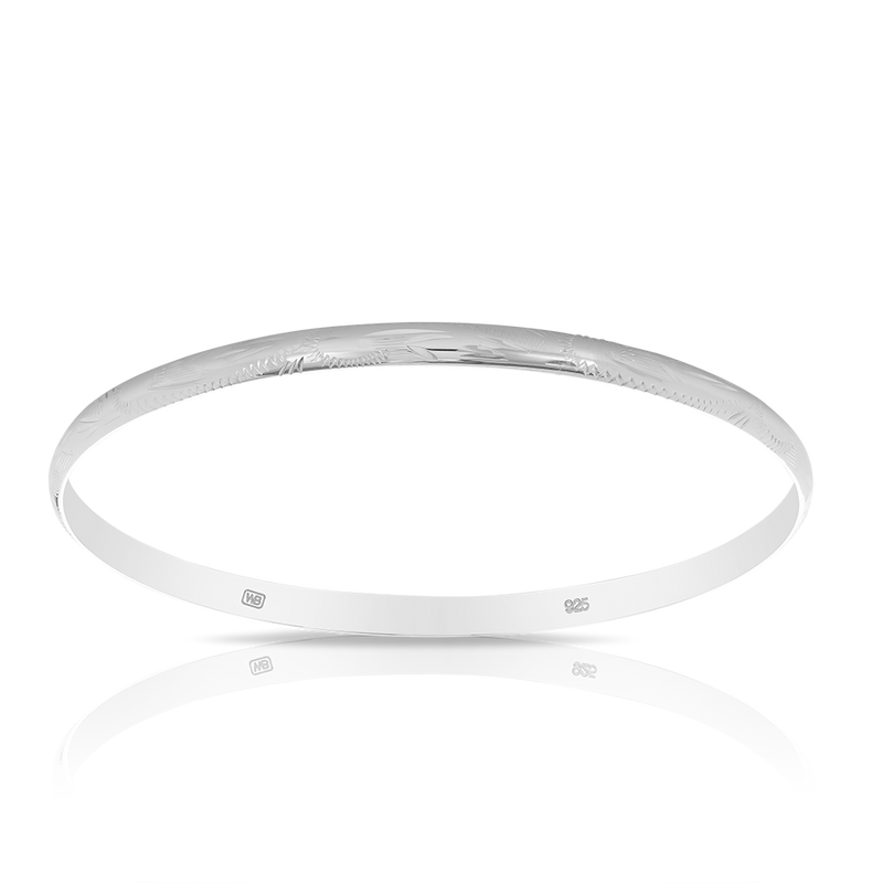 Solid Bangle in Sterling Silver