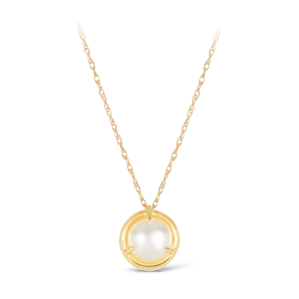 Pearl & Diamond Reversible Necklace in 9ct Yellow Gold