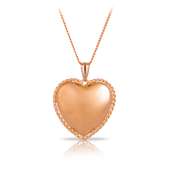 Heart Pendant in 9ct Rose Gold