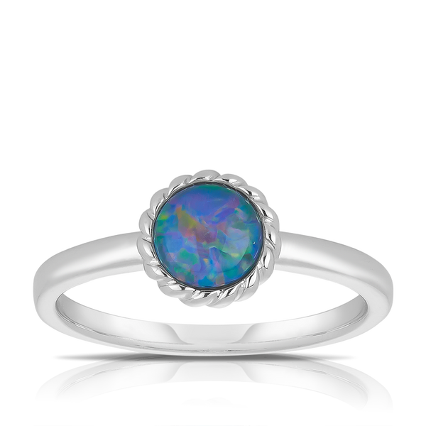 Triplet Opal Ring in Sterling Silver