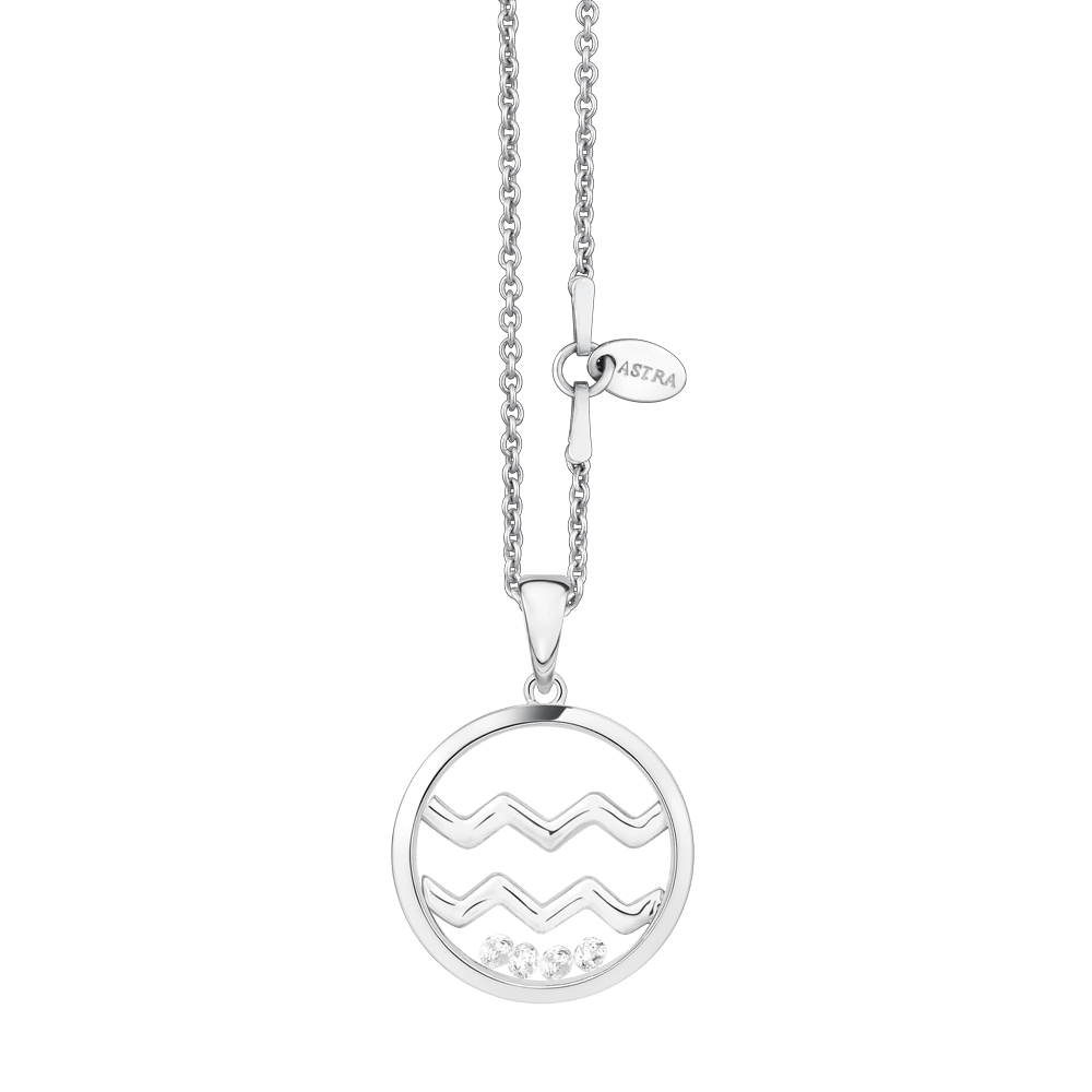 Aquarius symbol deals necklace