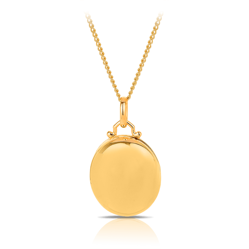 Diamond Locket Pendant in Gold Plated Sterling Silver
