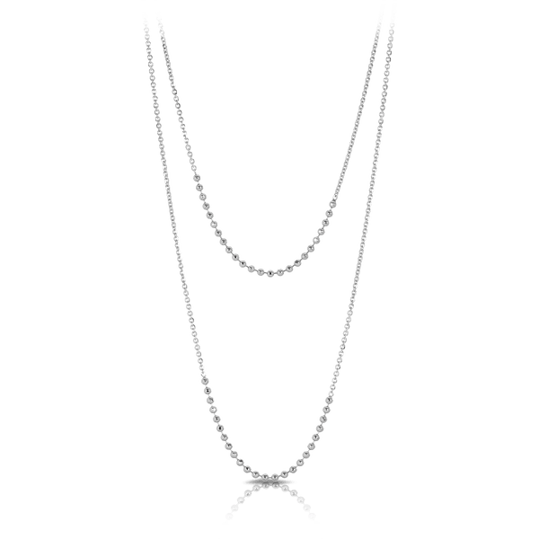 Double Strand Necklace in Sterling Silver