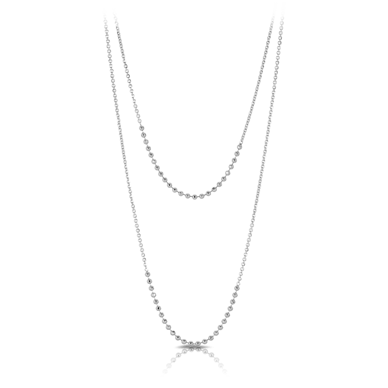 Double Strand Necklace in Sterling Silver