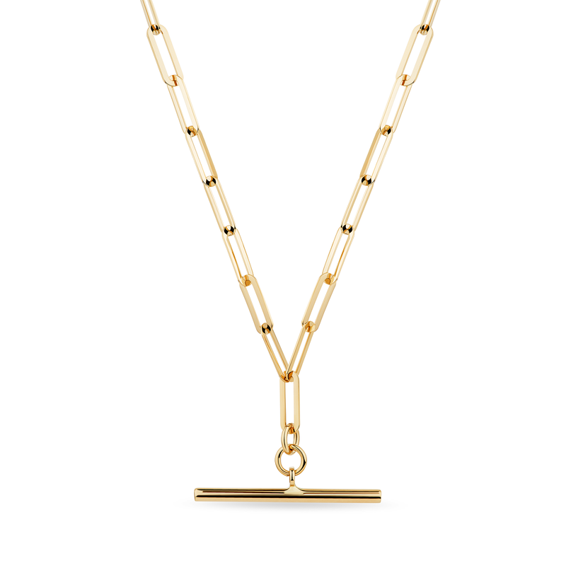 22Ct Gold Vermeil T-Bar Chain Necklace | SEOL + GOLD | Wolf & Badger