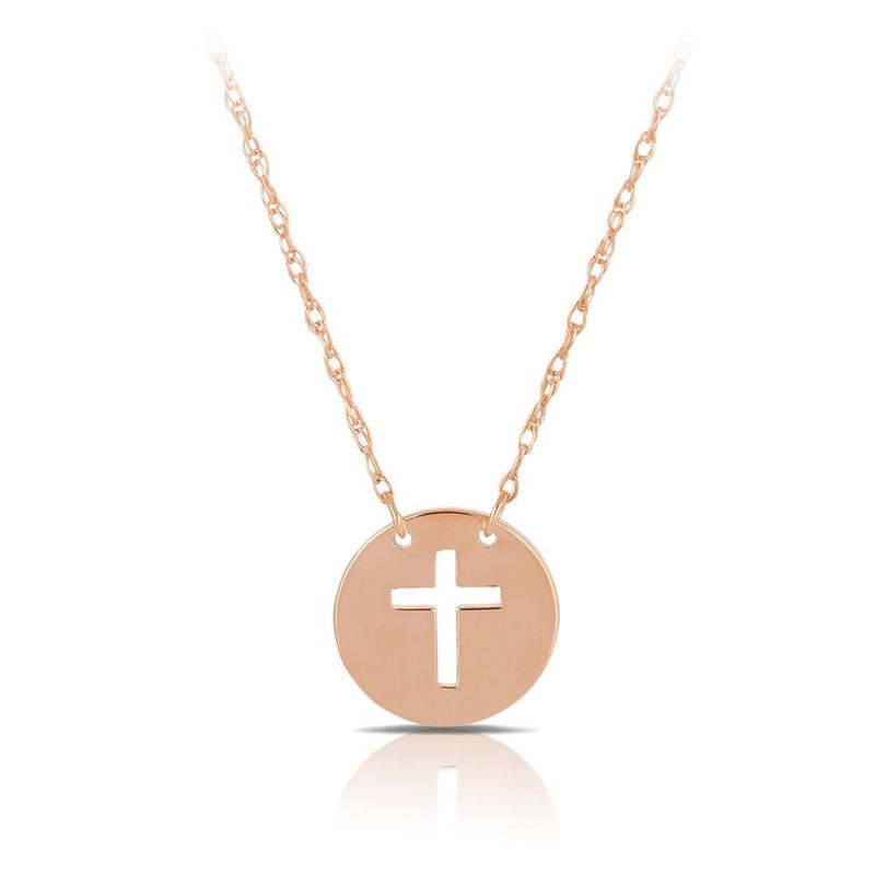 9ct Rose Gold Cross Necklace