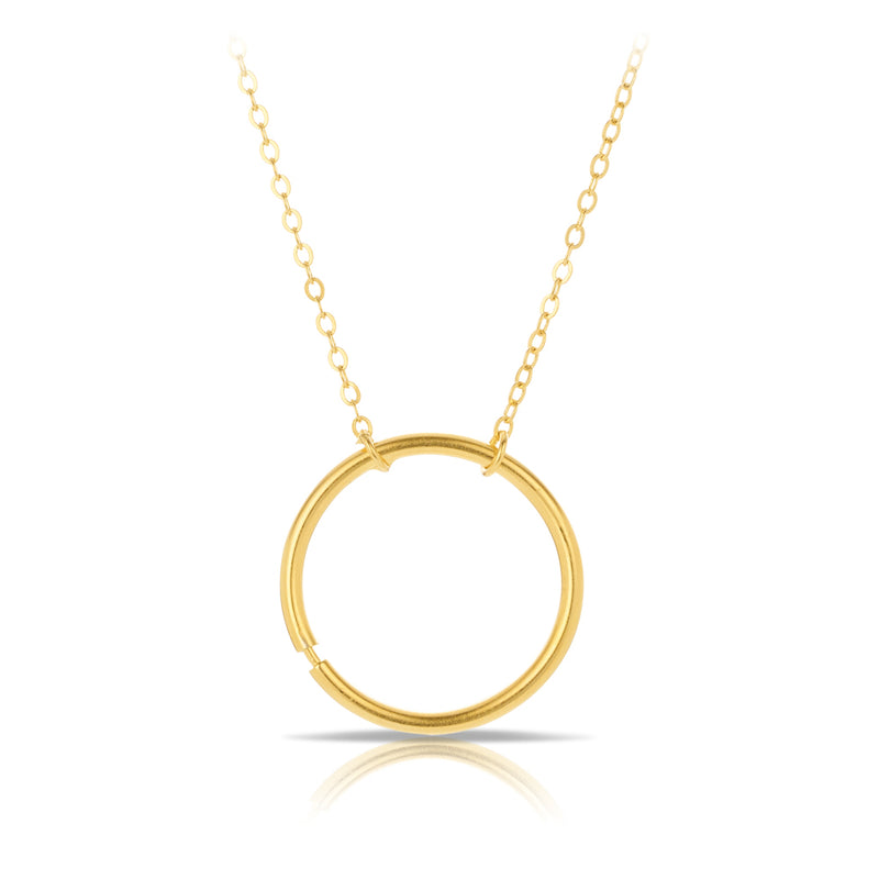 Beyond Time Small Gold Plated Sterling Silver Necklace