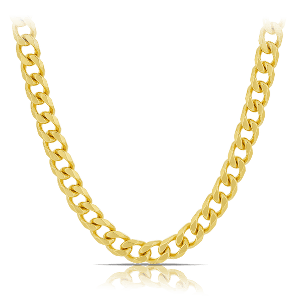 55cm Solid Curb Chain in 9ct Yellow Gold - Wallace Bishop