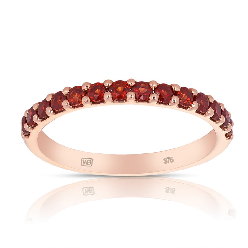Garnet Ring in 9ct Rose Gold