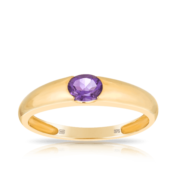 Amethyst Dress Ring set in 9ct Yellow Gold - Wallace Bishop