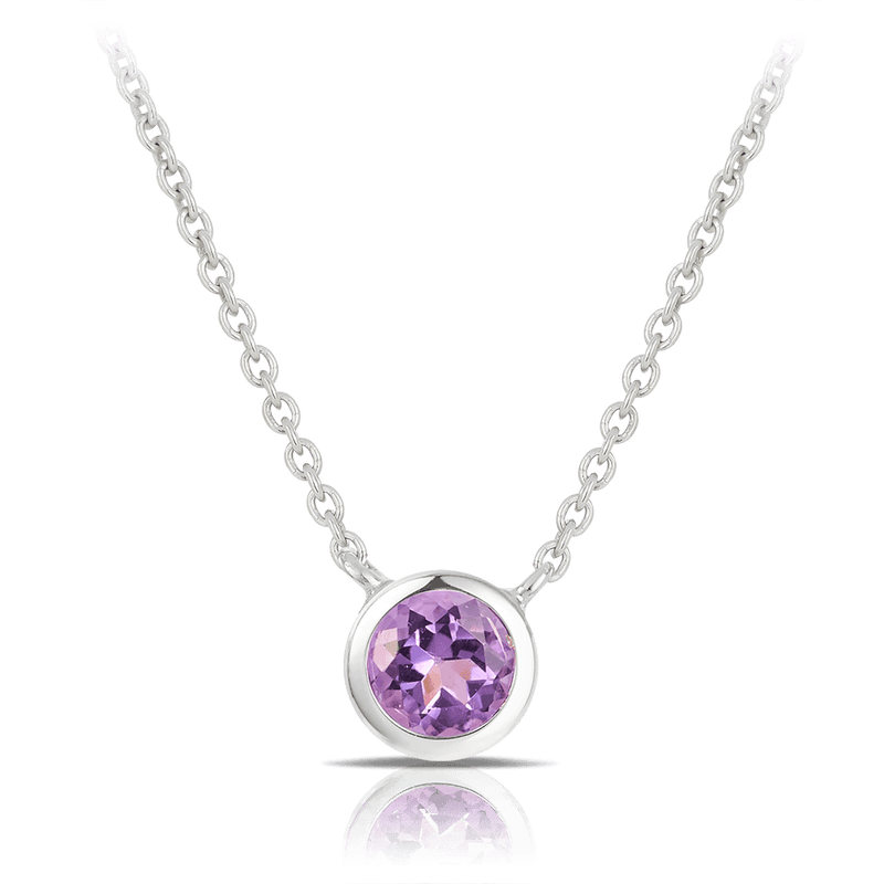 Amethyst Necklace in Sterling Silver - Wallace Bishop