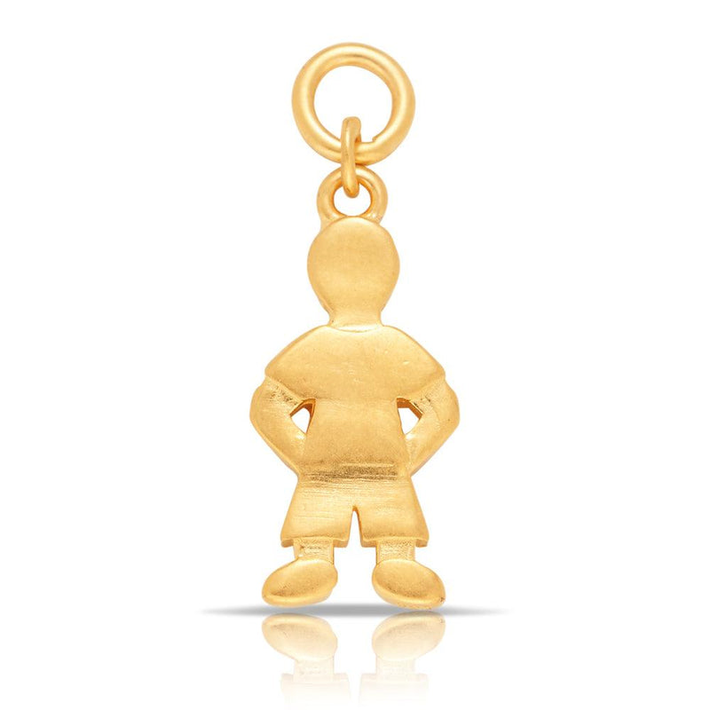 Beyond Time Sterling Silver & Gold Plated Boy Charm - Wallace Bishop