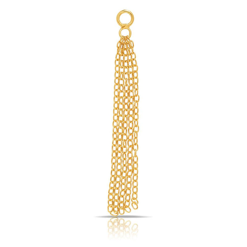Beyond Time Sterling Silver & Gold Plated Drop Tassel Charm - Wallace Bishop