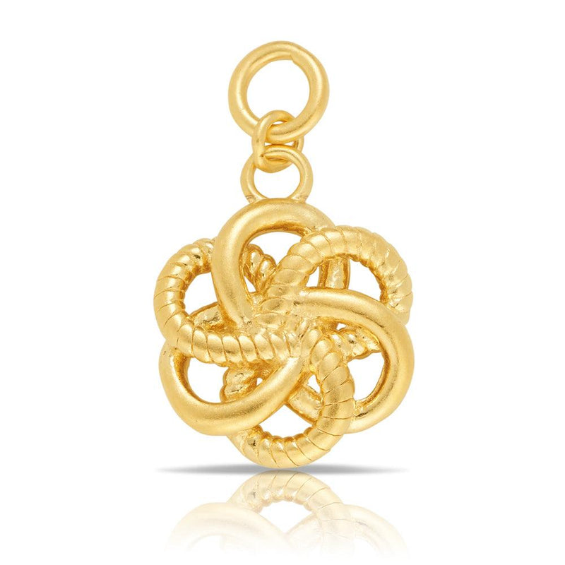 Beyond Time Sterling Silver & Gold Plated Flower Charm - Wallace Bishop