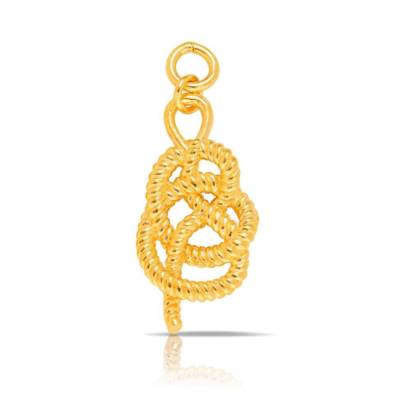 Beyond Time Sterling Silver & Gold Plated Loop Knot Rope Charm - Wallace Bishop