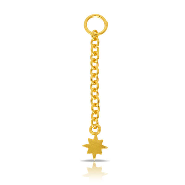 Beyond Time Sterling Silver & Gold Plated Star Drop Charm - Wallace Bishop