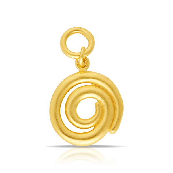 Beyond Time Sterling Silver & Gold Plated Swirl Charm - Wallace Bishop