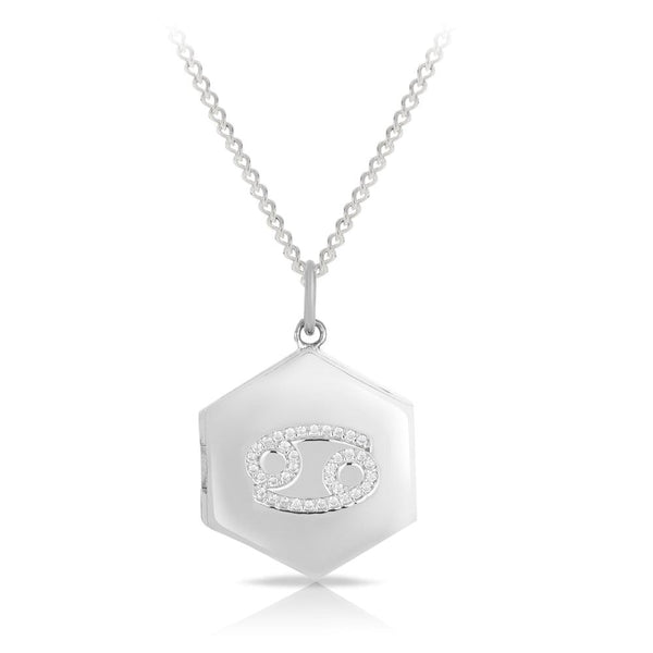 Cancer Zodiac Pendant in Sterling Silver - Wallace Bishop