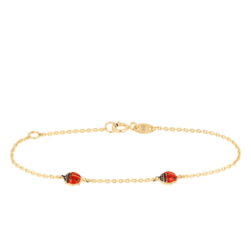 Children's Lady Bug Bracelet in 9ct Yellow Gold - Wallace Bishop
