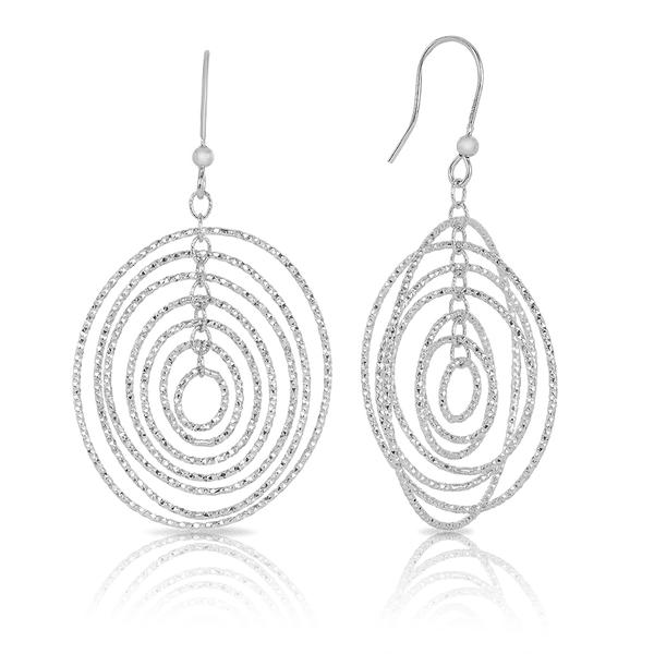 Circles Drop Earrings  made in Sterling Silver - Wallace Bishop