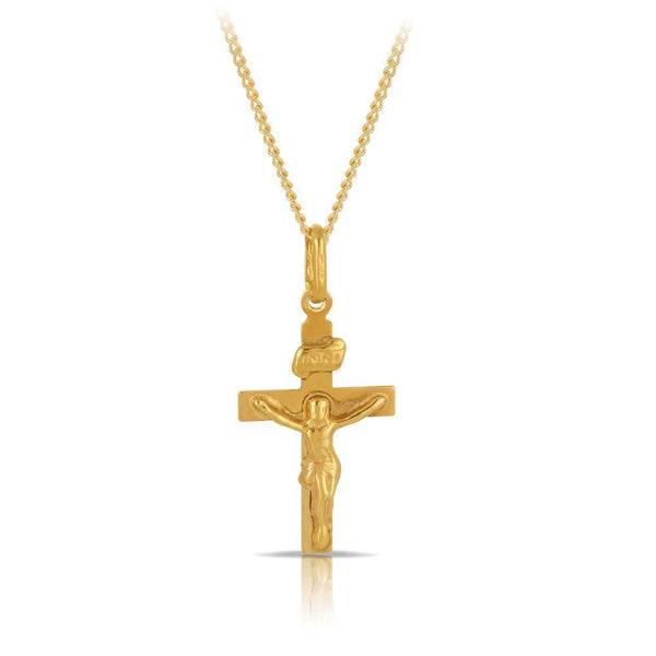 Crucifix Pendant in 9ct Yellow Gold - Wallace Bishop