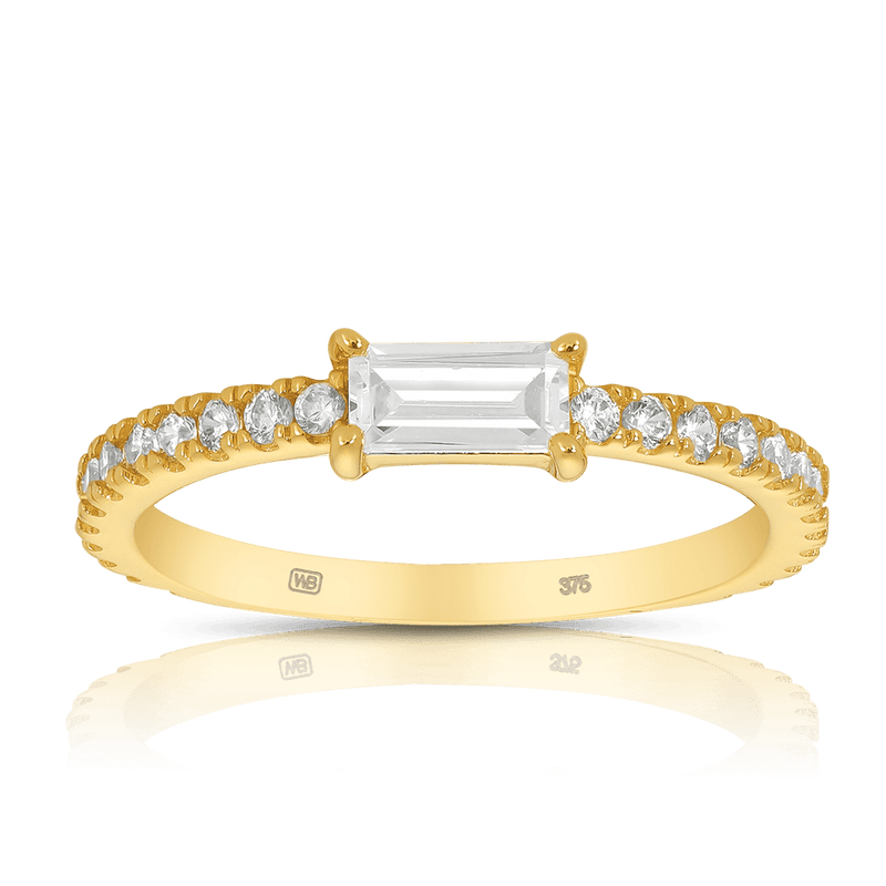 Cubic Zirconia Ring in 9ct Yellow Gold - Wallace Bishop