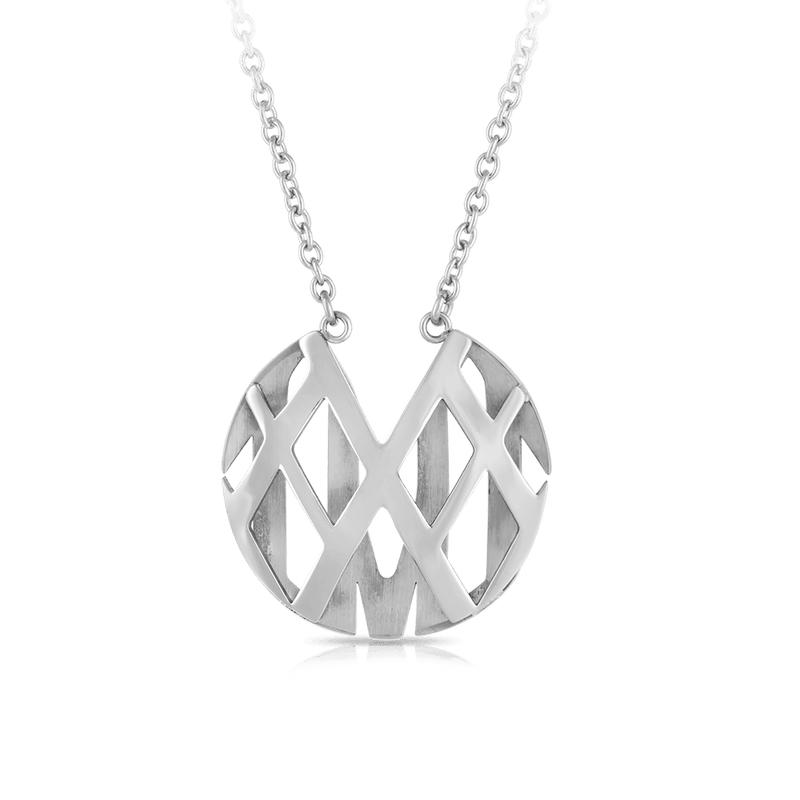 Cut Out Fancy Necklace in Stainless Steel - Wallace Bishop