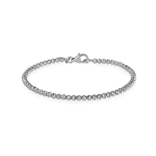 Diamond Cut Bangle in Sterling Silver - Wallace Bishop