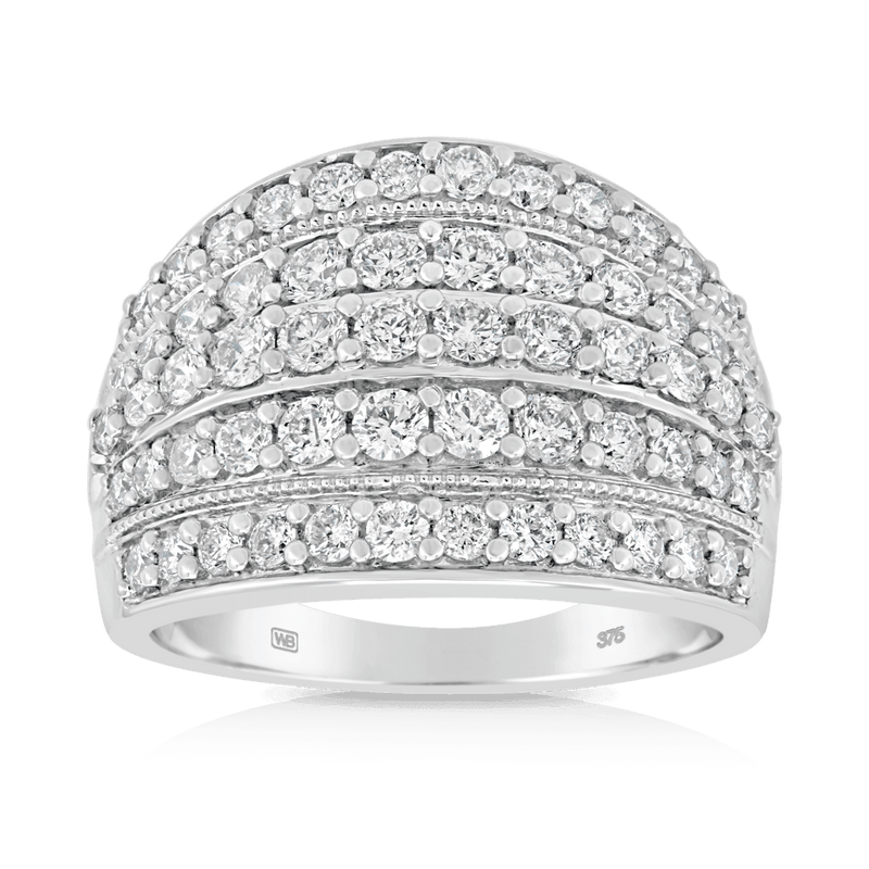 Diamond Dress Ring in 9ct White Gold - Wallace Bishop