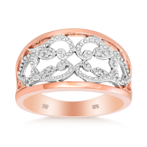 Diamond Dress Ring set in 9ct Rose Gold - Wallace Bishop
