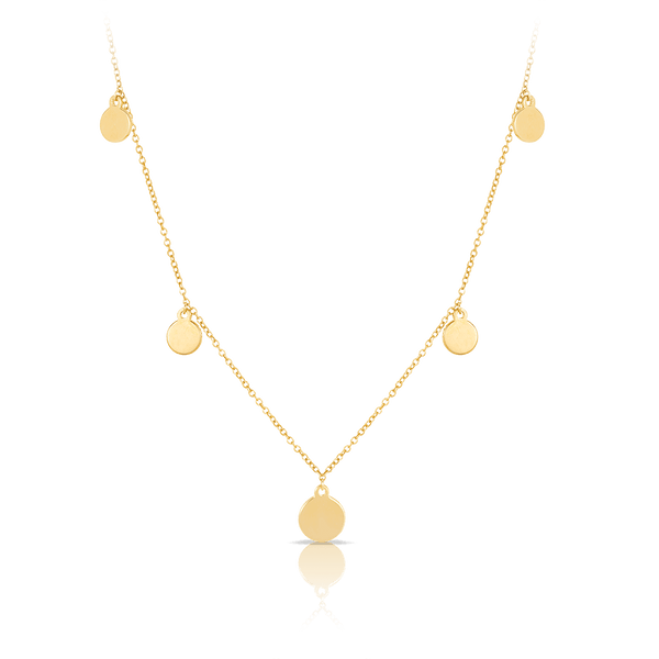 Disc Necklace in 9ct Yellow Gold - Wallace Bishop