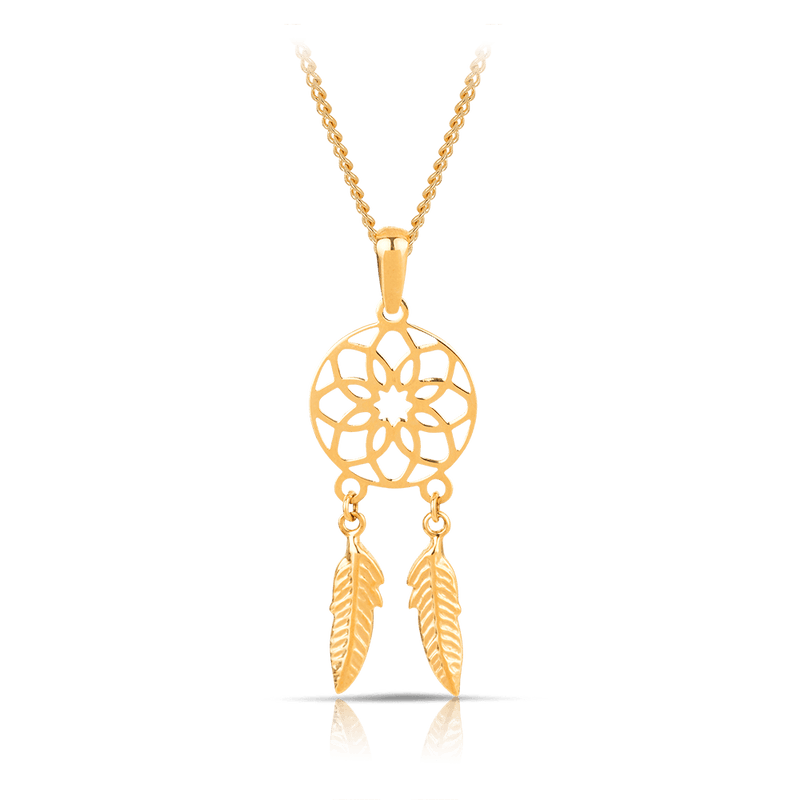 Dream Catcher Pendant in 9ct Yellow Gold - Wallace Bishop