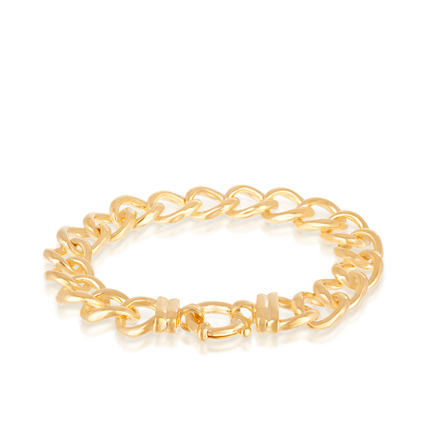 Euro Curb Link Bracelet in 9ct Yellow Gold - Wallace Bishop