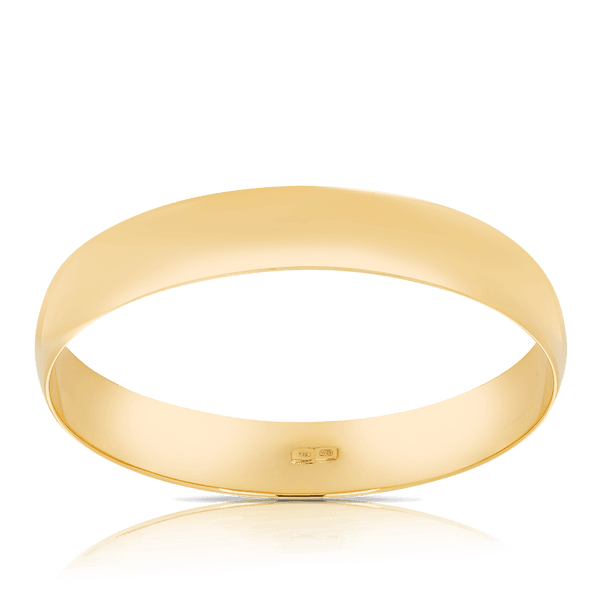 Hollow Round Bangle in 9ct Yellow Gold - Wallace Bishop