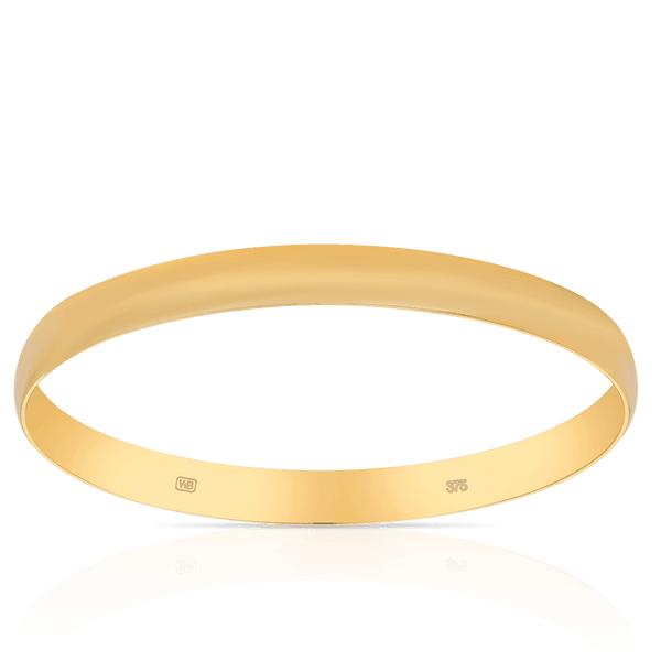 Hollow Round Bangle in 9ct Yellow Gold - Wallace Bishop
