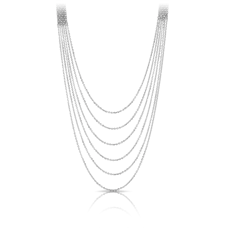 Layered Necklace in Sterling Silver - Wallace Bishop