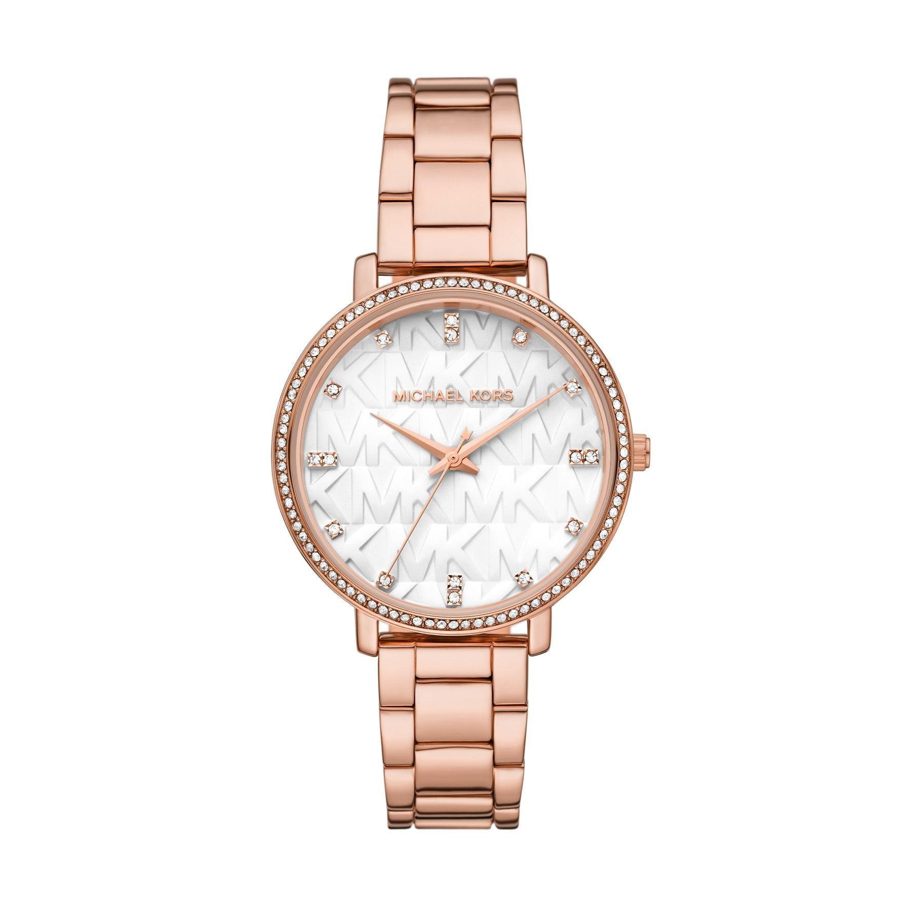 Michael Kors Camille Women's 42mm Rose PVD Quartz Watch MK6961