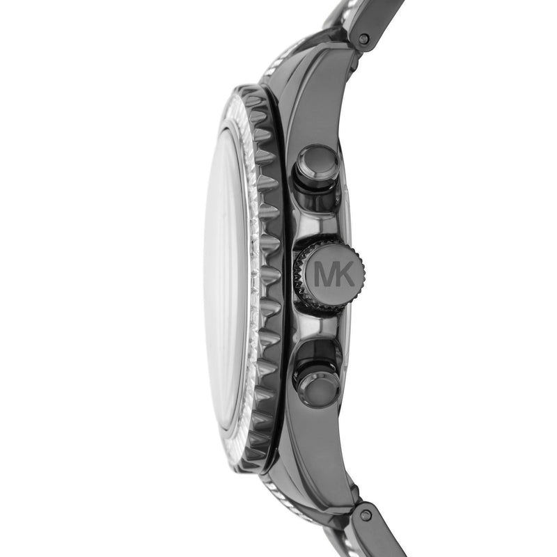Michael Kors Women's 42mm Black and Steel Quartz Chronograph Watch MK6974 - Wallace Bishop