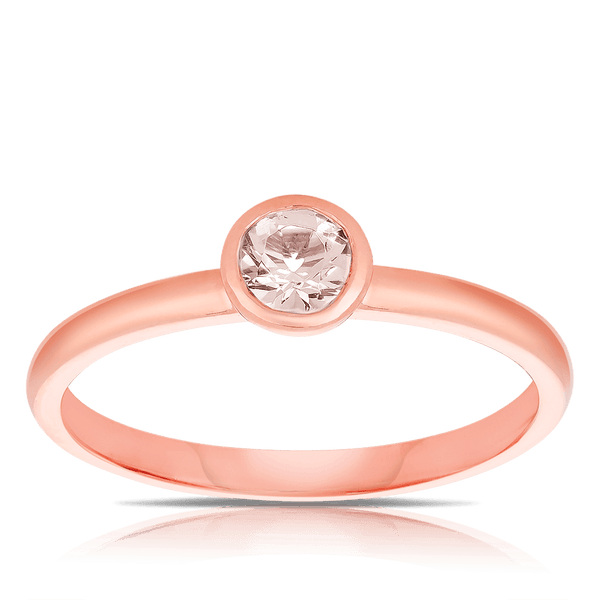 Morganite Dress Ring in 9ct Rose Gold - Wallace Bishop