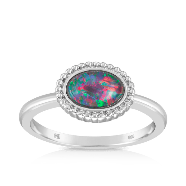Opal Ring Sterling Silver - Wallace Bishop